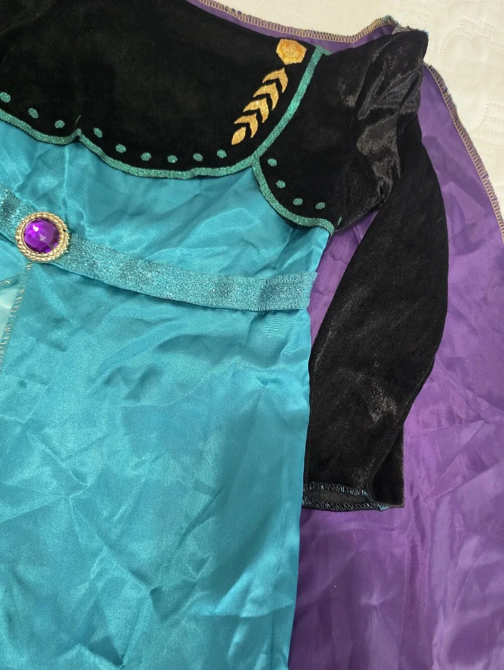 Princess Costume Dress with Purple Cape Fits Sizes 4-6x